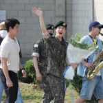 K-pop boy band BTS member Jin leaves after being discharged from the military in Yeoncheon, South Korea on June 12, 2024 | FAME DELIVERED