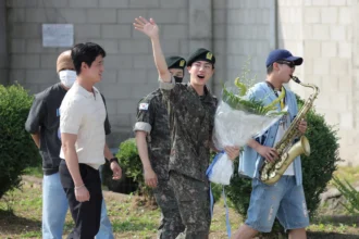 K-pop boy band BTS member Jin leaves after being discharged from the military in Yeoncheon, South Korea on June 12, 2024 | FAME DELIVERED
