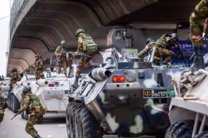 Military personnel have been patrolling the streets of the capital, Dhaka. Photograph: AFP/Getty Images
