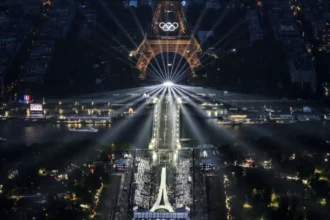 Paris Olympics opening ceremony review – soaring ambition deflated by patchy delivery