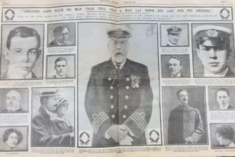 Haunting Titanic newspaper article found in wardrobe