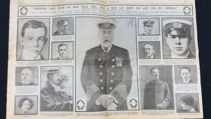 Haunting Titanic newspaper article found in wardrobe