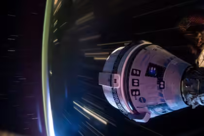 Boeing’s Starliner spacecraft docked to the International Space Station’s Harmony module’s forward port in July 2024. Photograph: Nasa