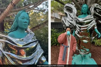 Mark Zuckerberg Unveils Giant Statue Of Wife Priscilla, Calls It "Roman Tradition"