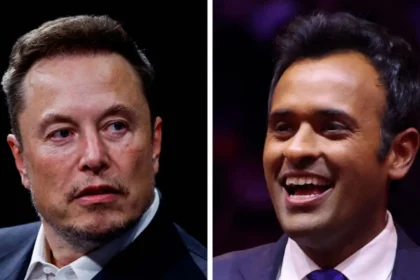 Elon Musk (L) will team up with Vivek Ramaswamy (R) on the project