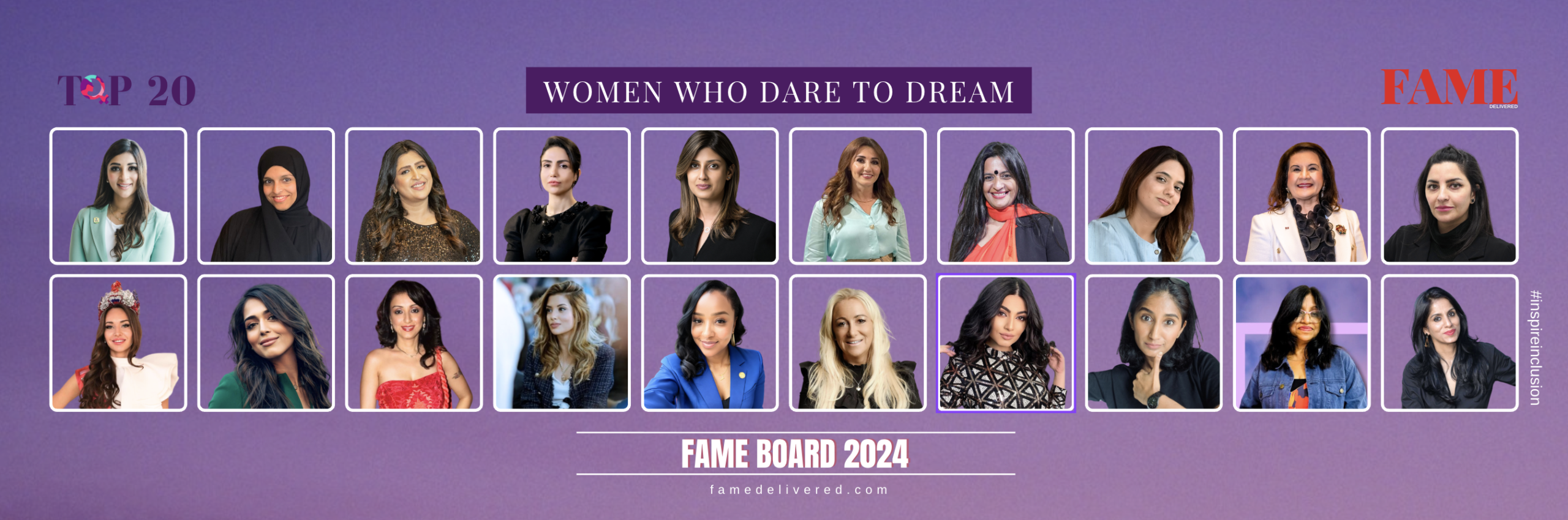 FAME Delivered International Women's Day Top 20 women leaders, entrepreneurs, creators, and changemakers featured in the IWD Special Edition.